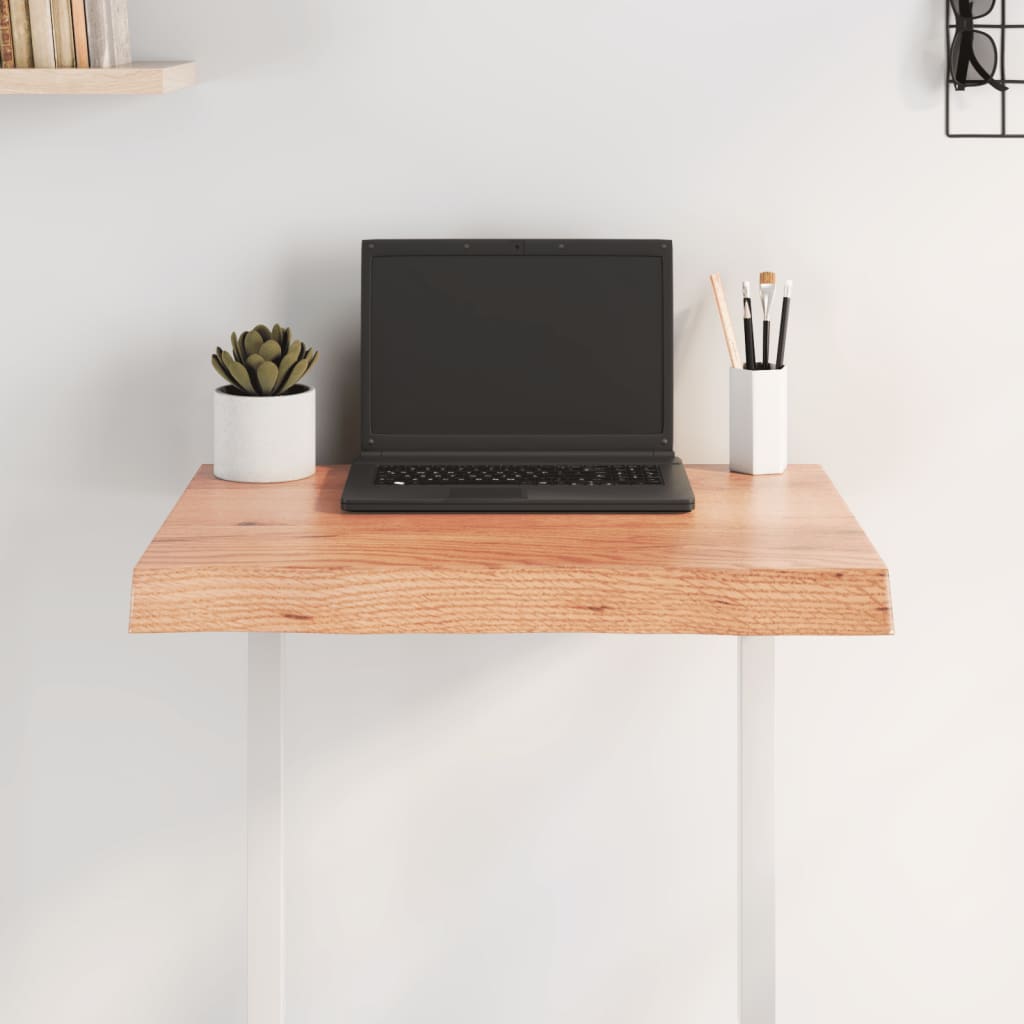 Dessus de table bois massif traité bordure assortie Plateaux de table vidaXL