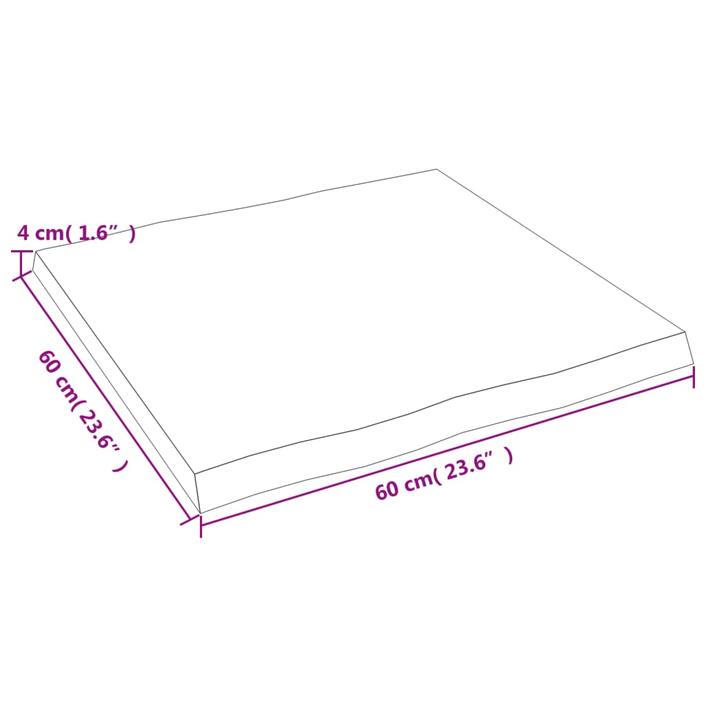 Dessus de table bois massif traité bordure assortie - XIOS