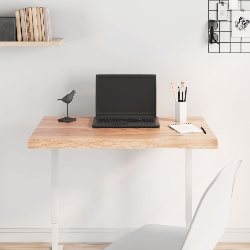 Dessus de table bois massif traité bordure assortie Plateaux de table vidaXL