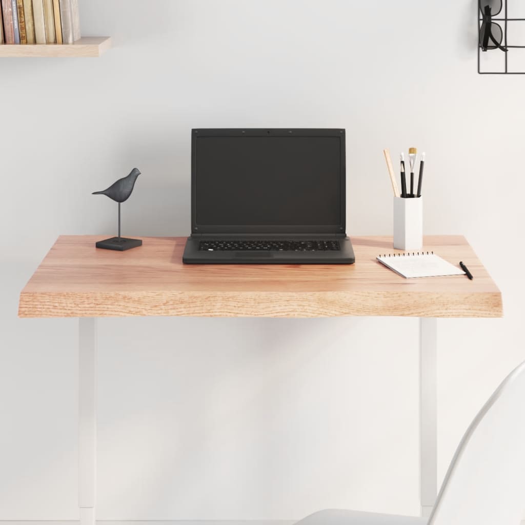 Dessus de table bois massif traité bordure assortie Plateaux de table vidaXL