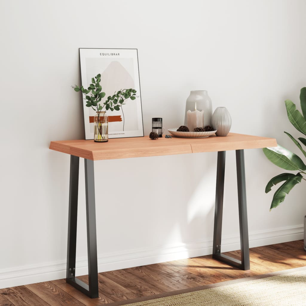 Dessus de table bois massif traité bordure assortie Plateaux de table vidaXL