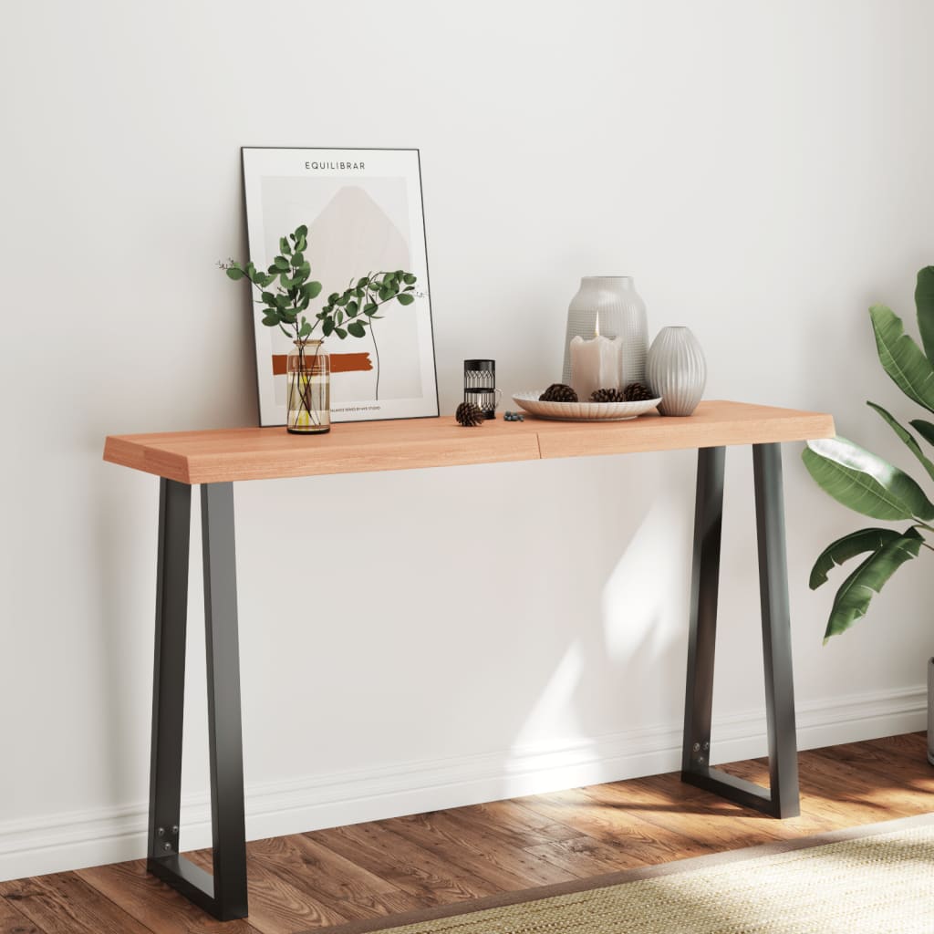 Dessus de table bois massif traité bordure assortie Plateaux de table vidaXL
