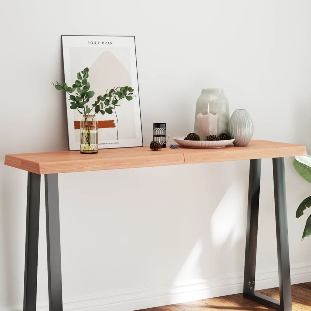 Dessus de table bois massif traité bordure assortie Plateaux de table vidaXL