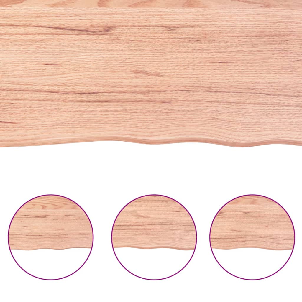 Dessus de table bois massif traité bordure assortie Plateaux de table vidaXL
