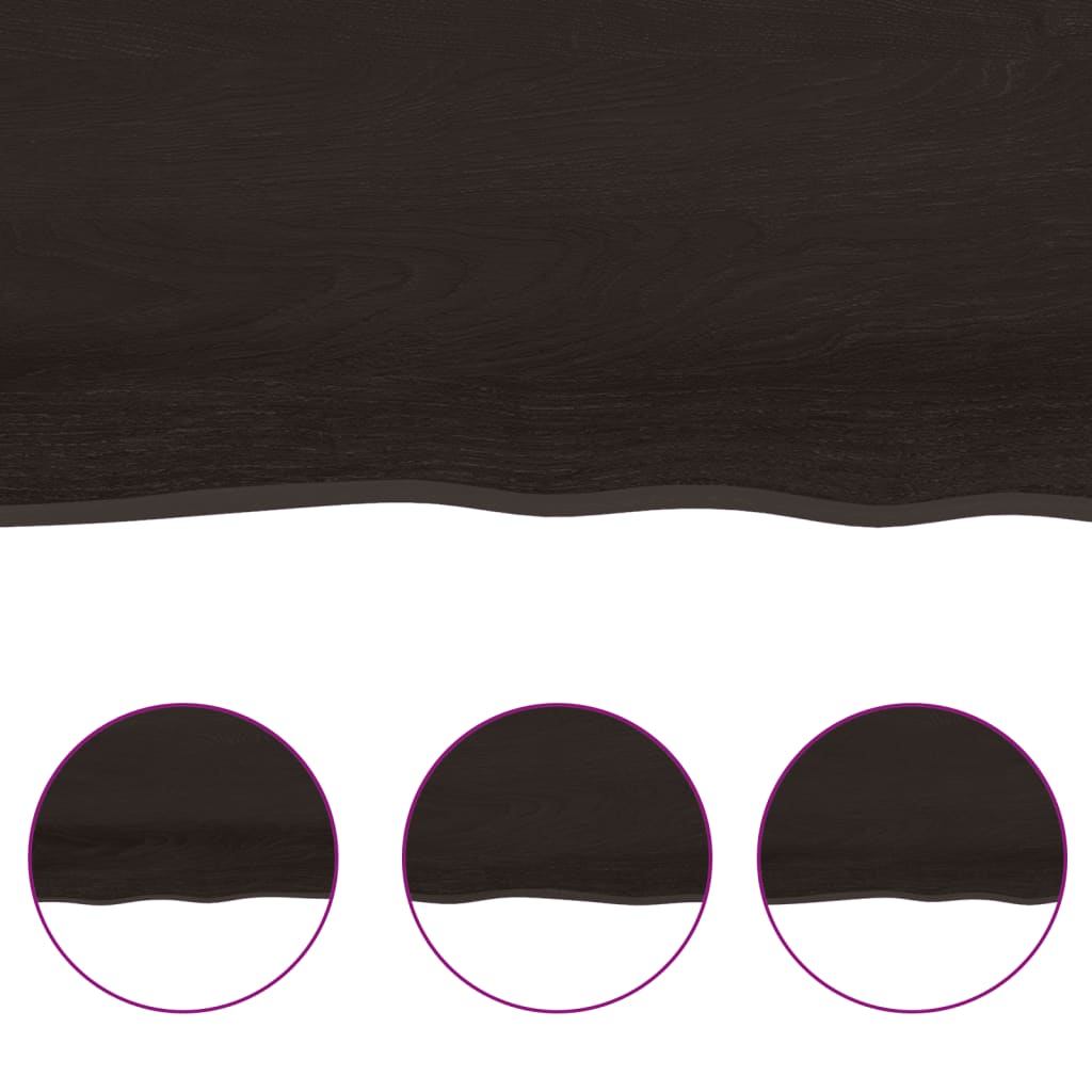 Dessus de table bois massif traité bordure assortie Plateaux de table vidaXL