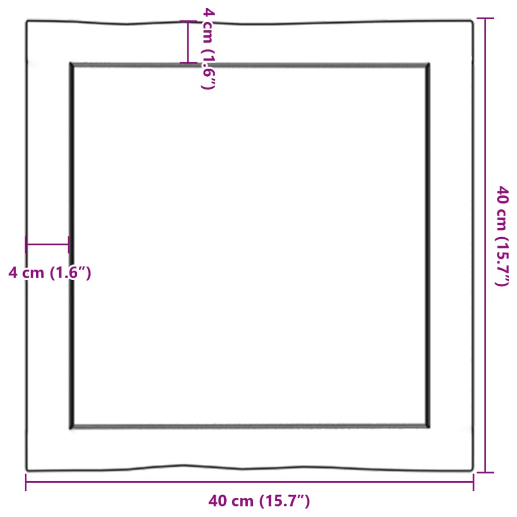Dessus de table bois massif traité bordure assortie Plateaux de table vidaXL