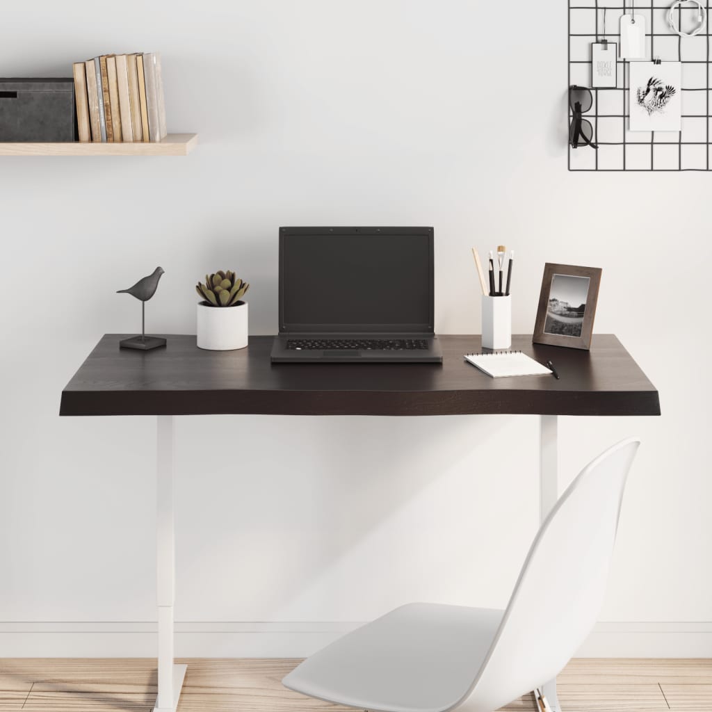 Dessus de table bois massif traité bordure assortie Plateaux de table vidaXL