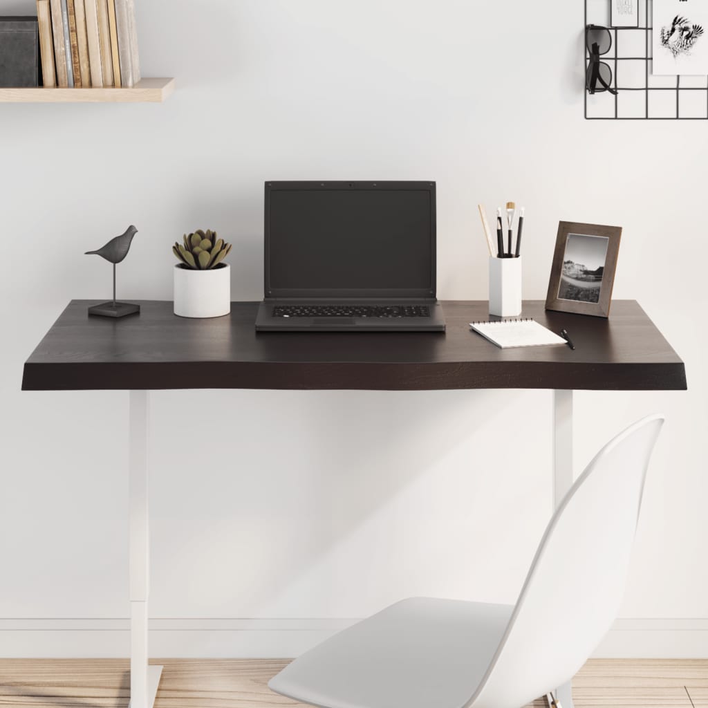 Dessus de table bois massif traité bordure assortie Plateaux de table vidaXL
