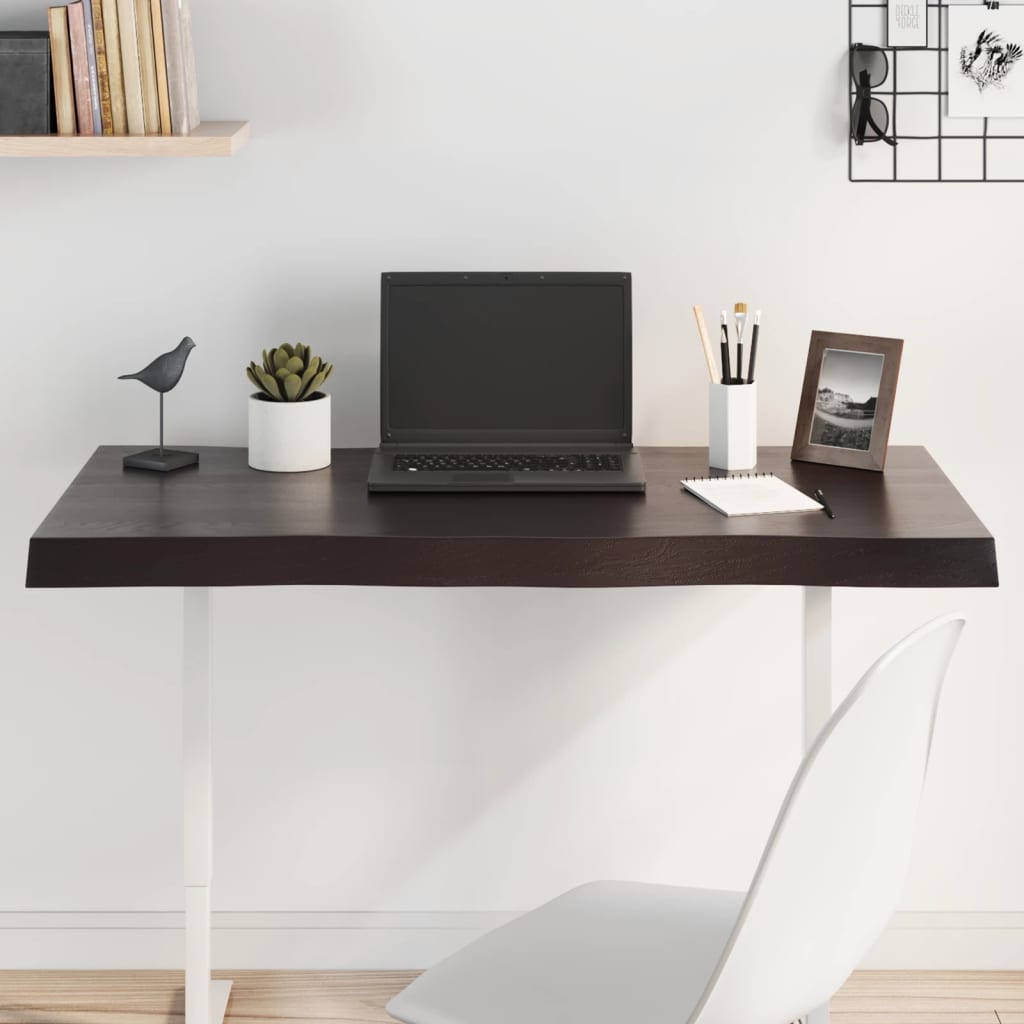 Dessus de table bois massif traité bordure assortie Plateaux de table vidaXL