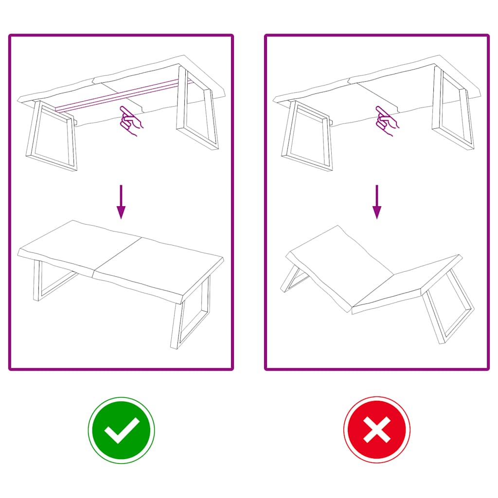 Dessus de table bois massif traité bordure assortie - XIOS