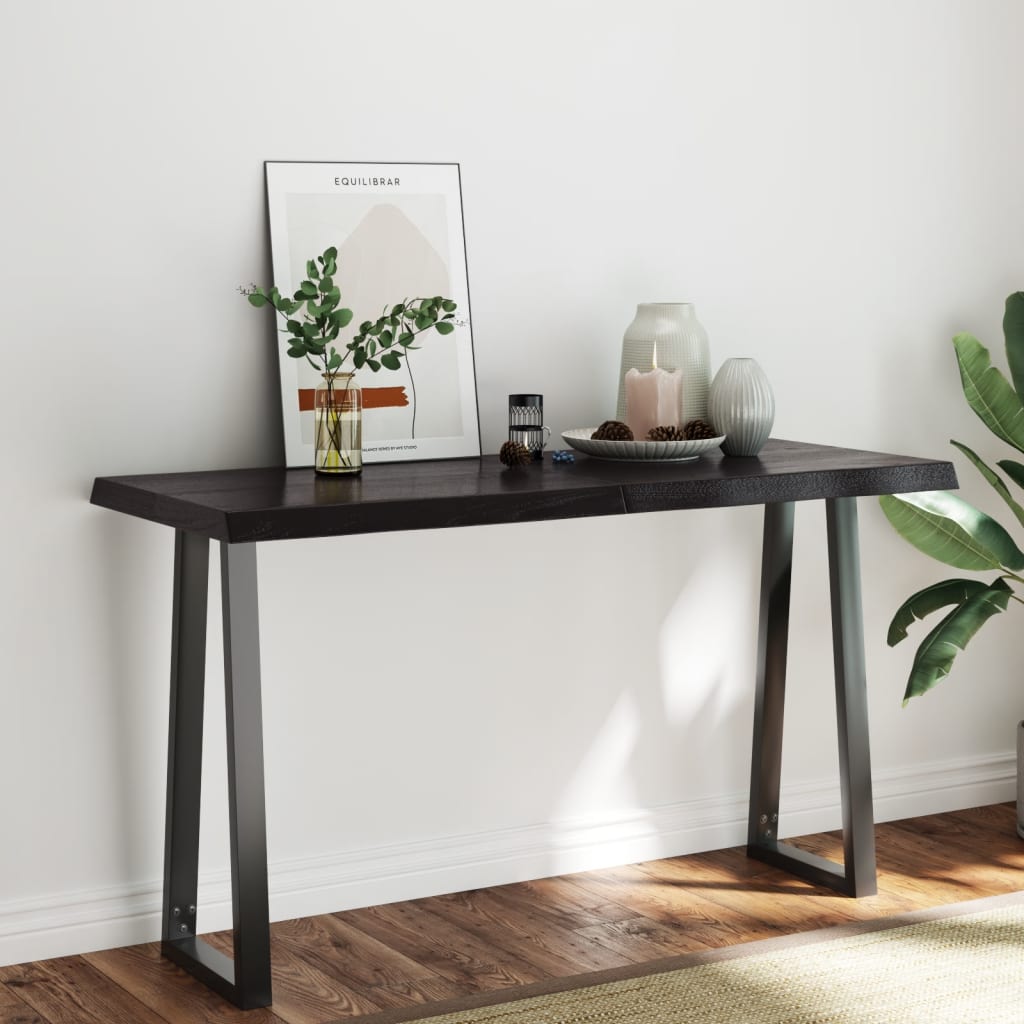 Dessus de table bois massif traité bordure assortie Plateaux de table vidaXL
