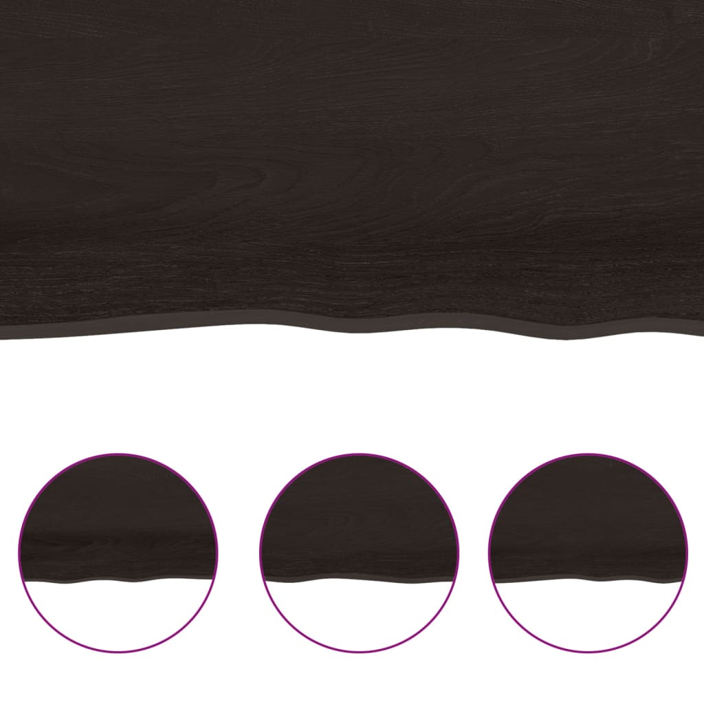 Dessus de table bois massif traité bordure assortie Plateaux de table vidaXL