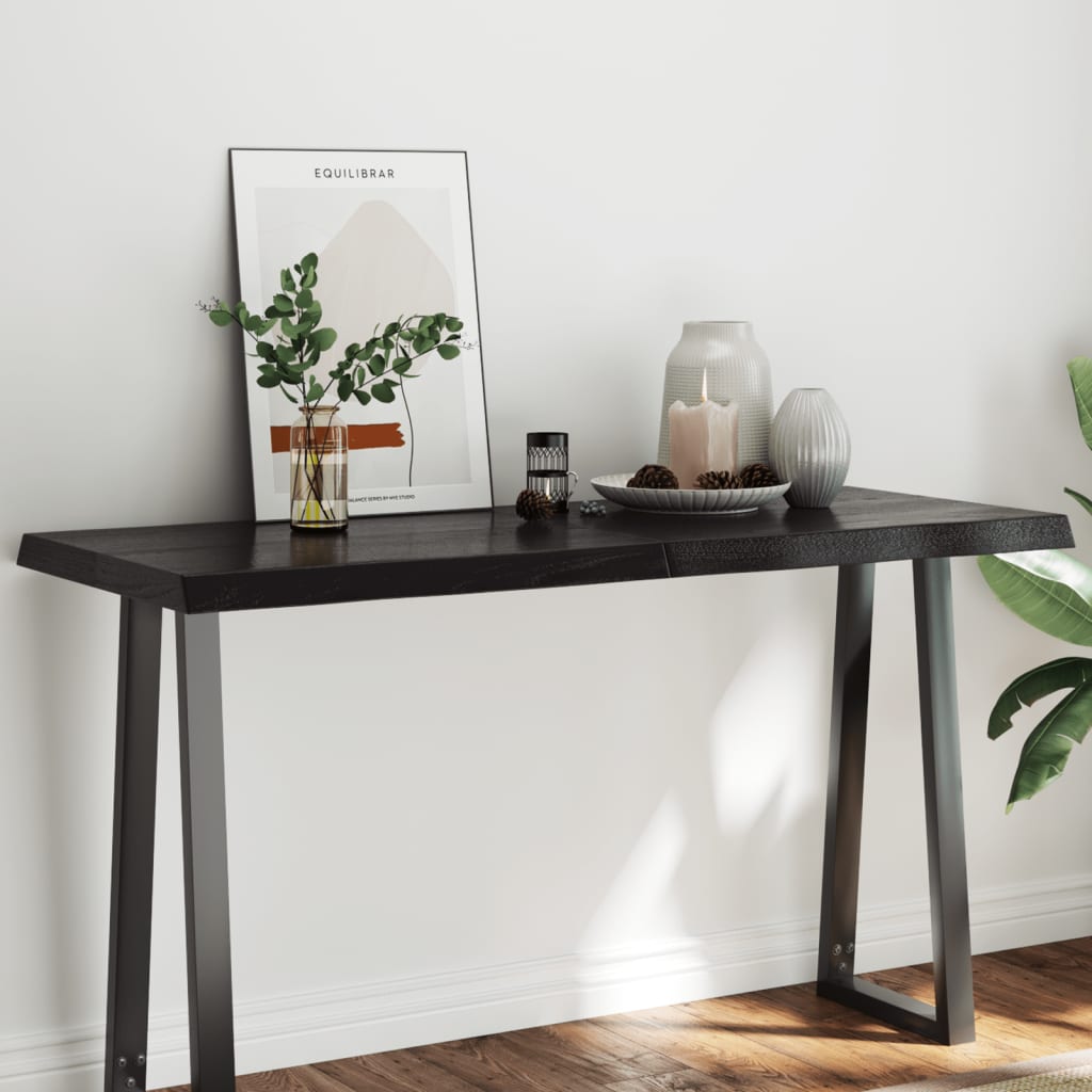 Dessus de table bois massif traité bordure assortie Plateaux de table vidaXL