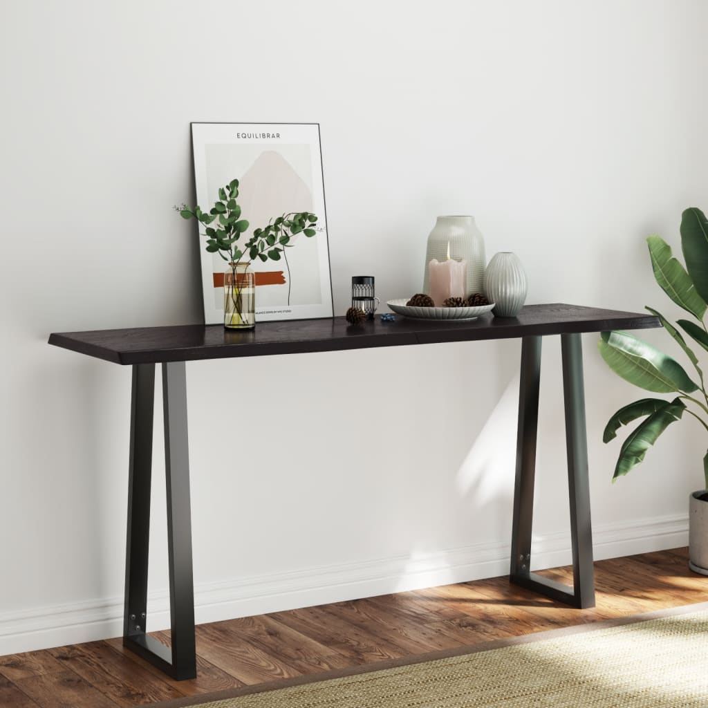 Dessus de table bois massif traité bordure assortie Plateaux de table vidaXL