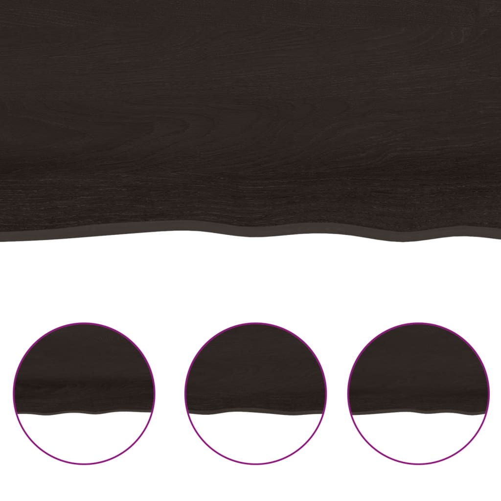 Dessus de table bois massif traité bordure assortie Plateaux de table vidaXL