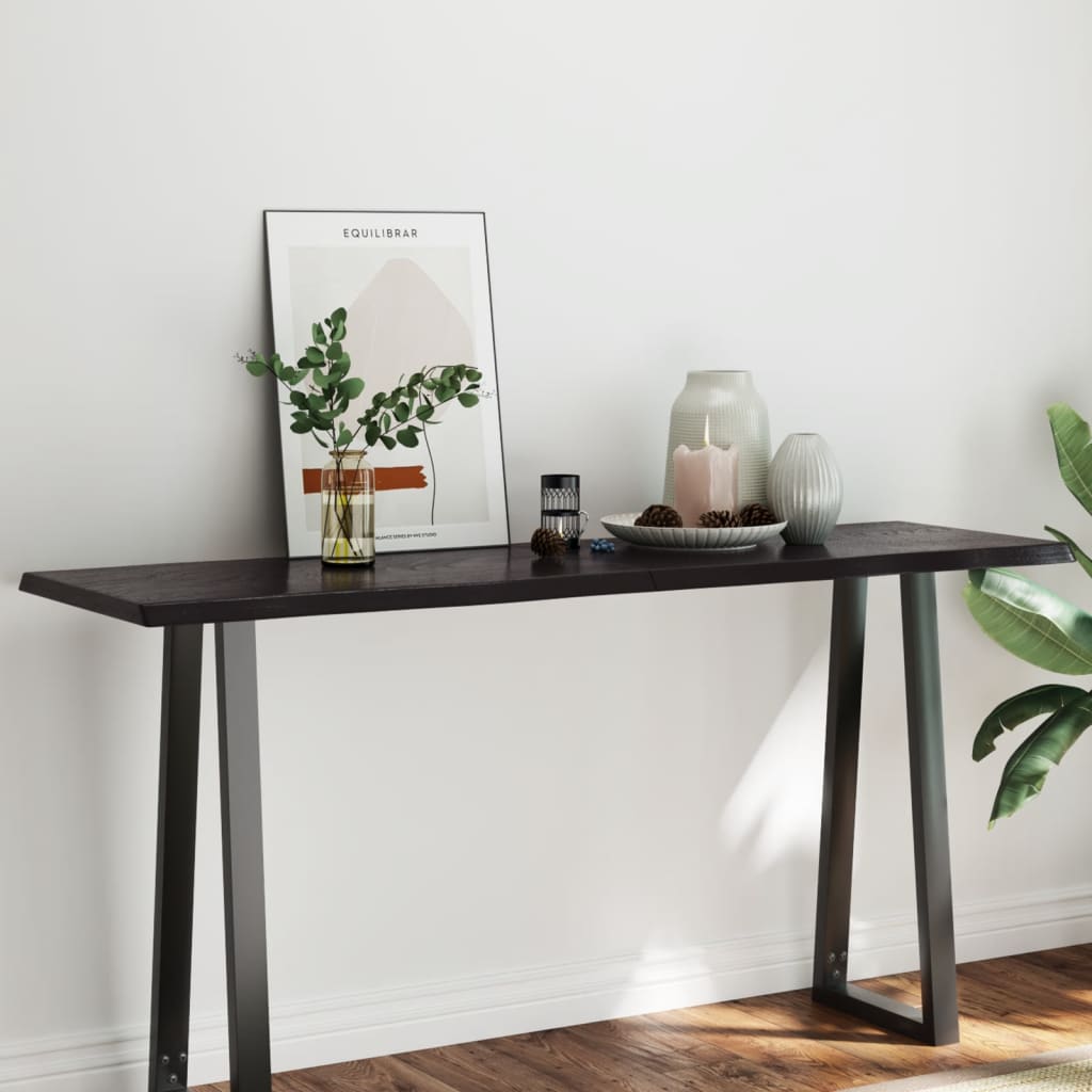 Dessus de table bois massif traité bordure assortie Plateaux de table vidaXL