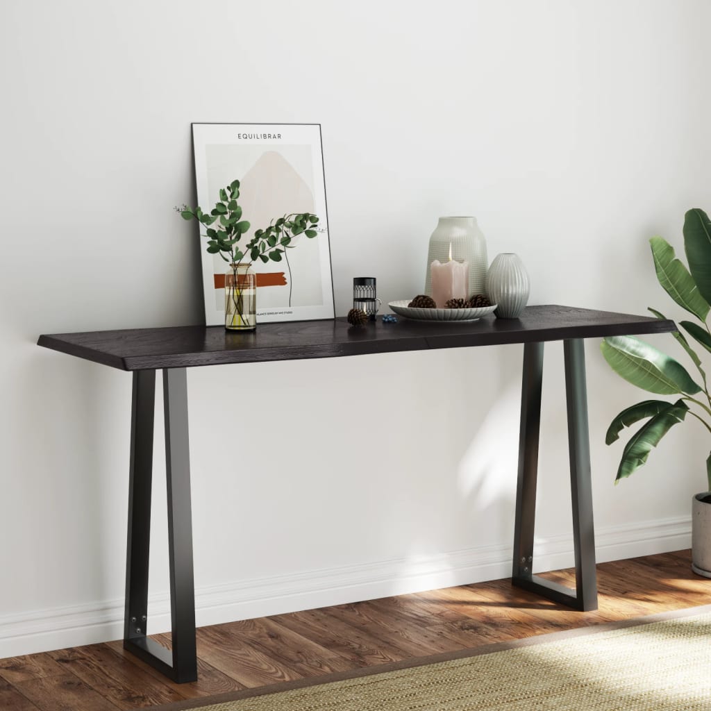 Dessus de table bois massif traité bordure assortie Plateaux de table vidaXL
