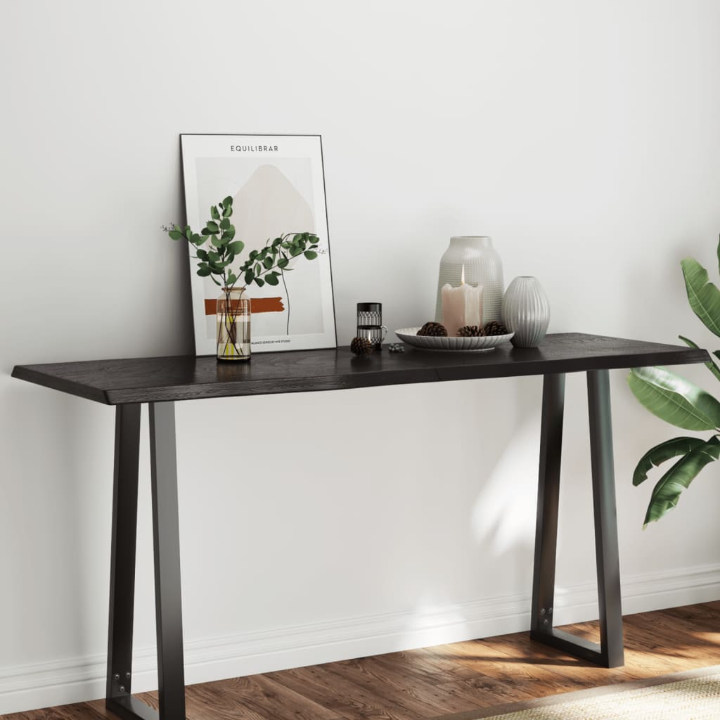 Dessus de table bois massif traité bordure assortie Plateaux de table vidaXL