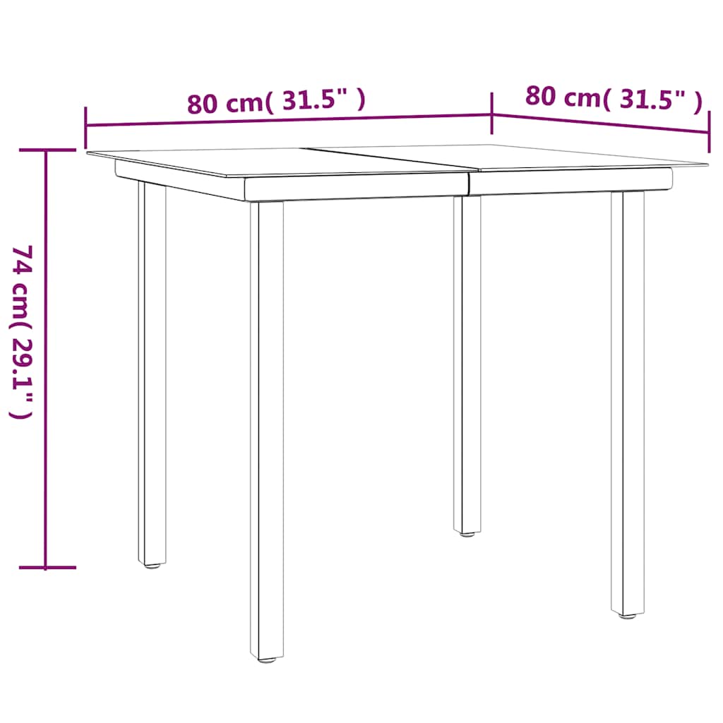Ensemble à manger de jardin 5 pcs Noir Résine tressée