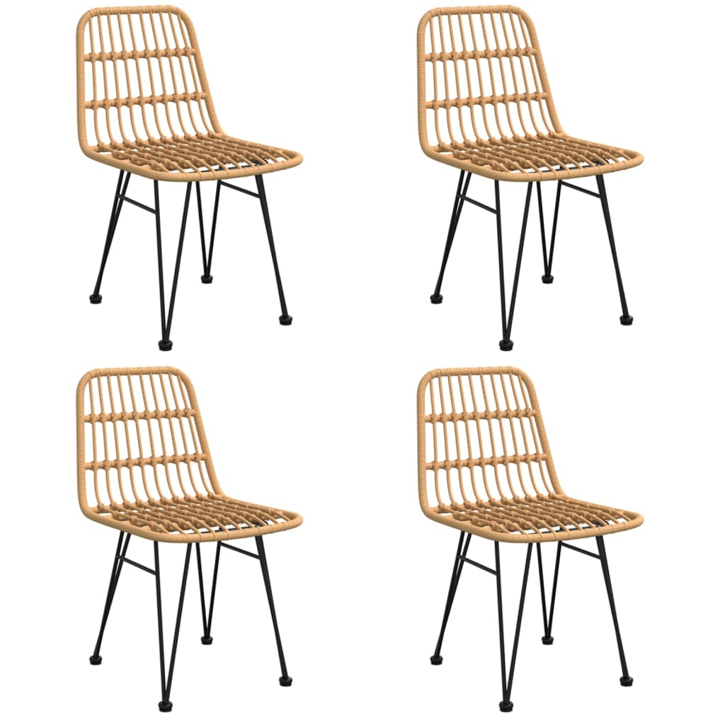 Ensemble à manger de jardin 5pcs Résine tressée