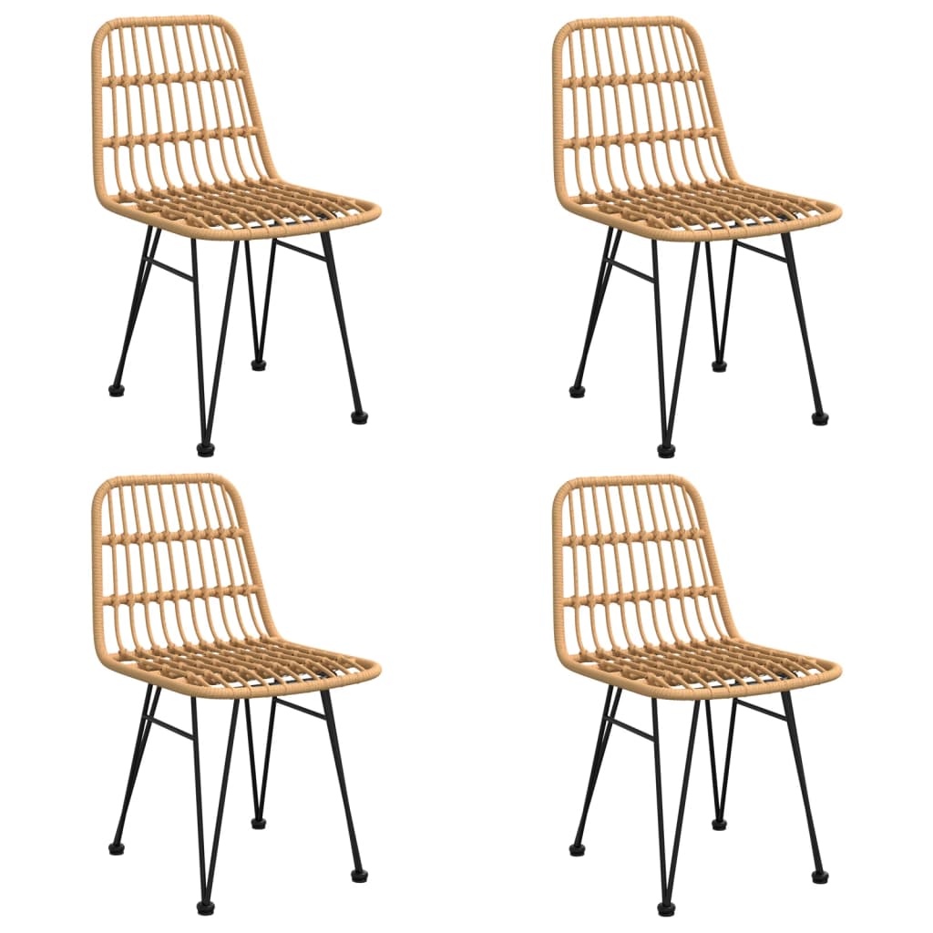Ensemble à manger de jardin 5pcs Résine tressée