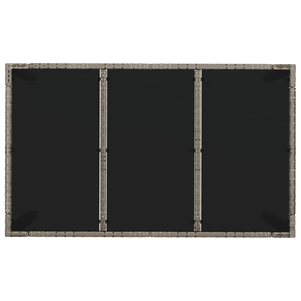 Ensemble à manger de jardin 5 pcs coussins gris résine tressée