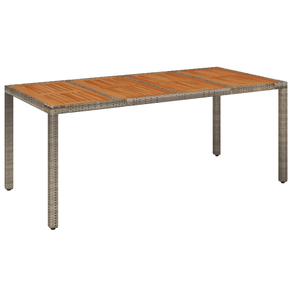 Ensemble à manger jardin et coussins 7 pcs gris rotin