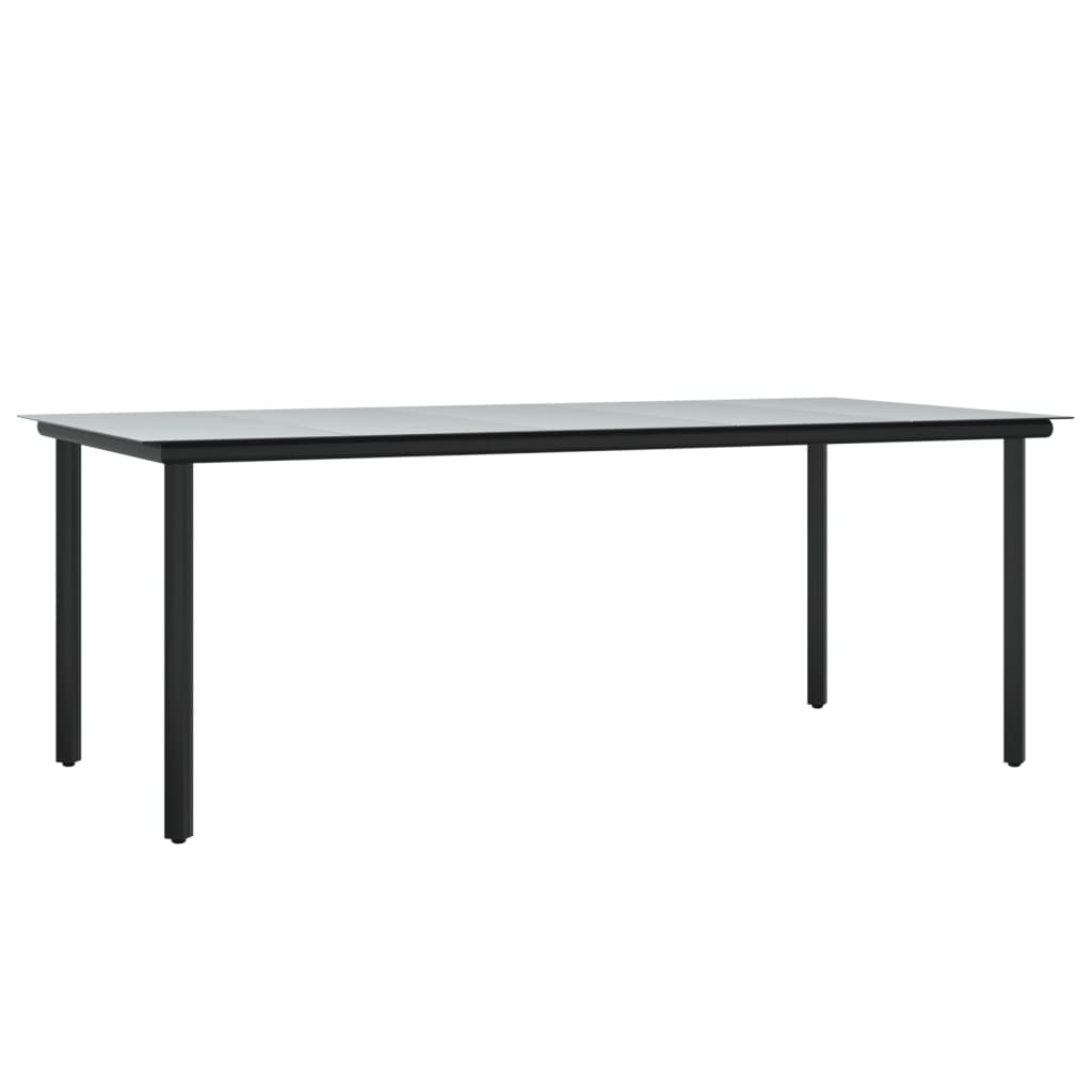 Ensemble à manger de jardin 9pcs et coussins noir et gris