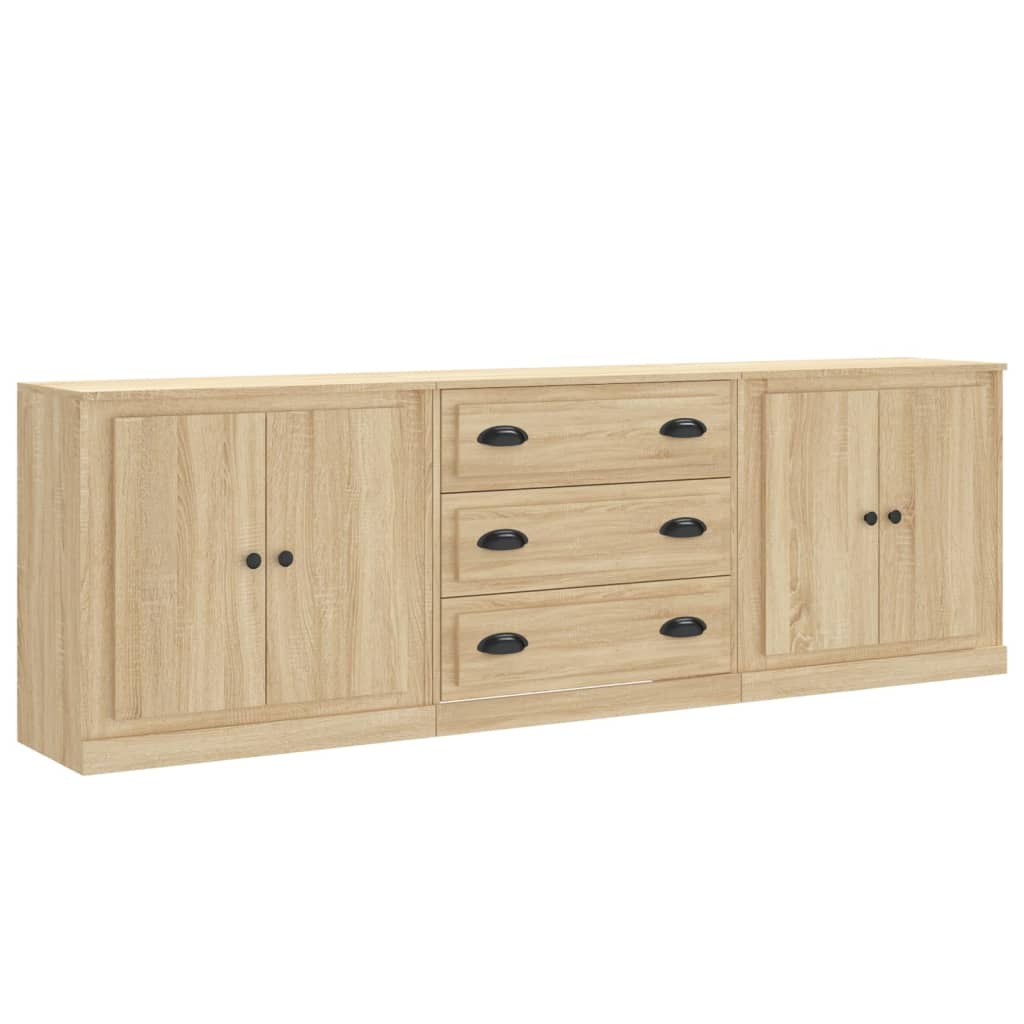 Buffets 3 pcs Chêne sonoma Bois d'ingénierie - XIOS