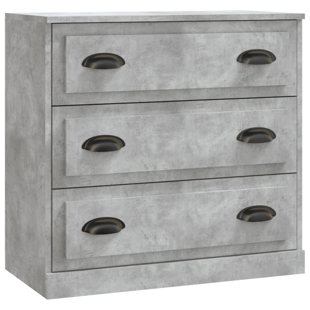 Buffets 3 pcs gris béton bois d'ingénierie - XIOS