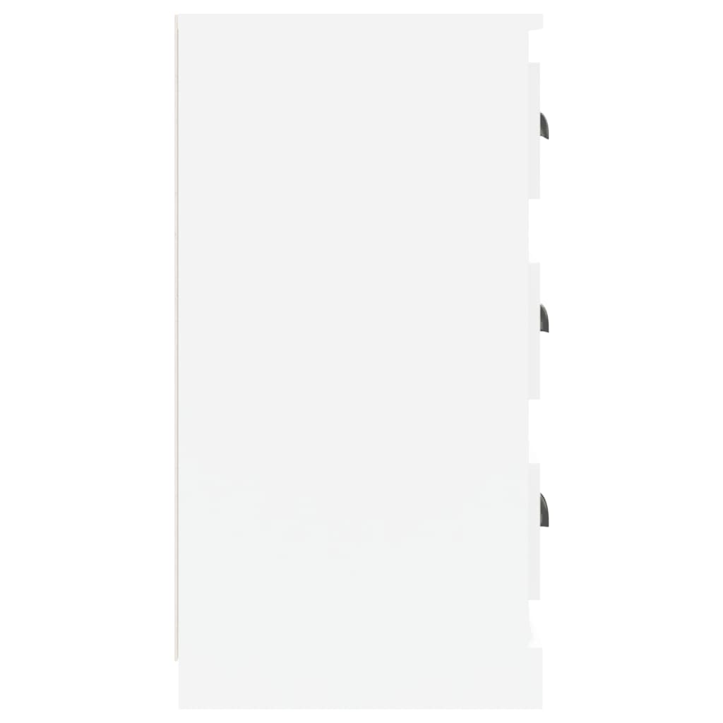 Buffets 2 pcs blanc brillant bois d'ingénierie - XIOS