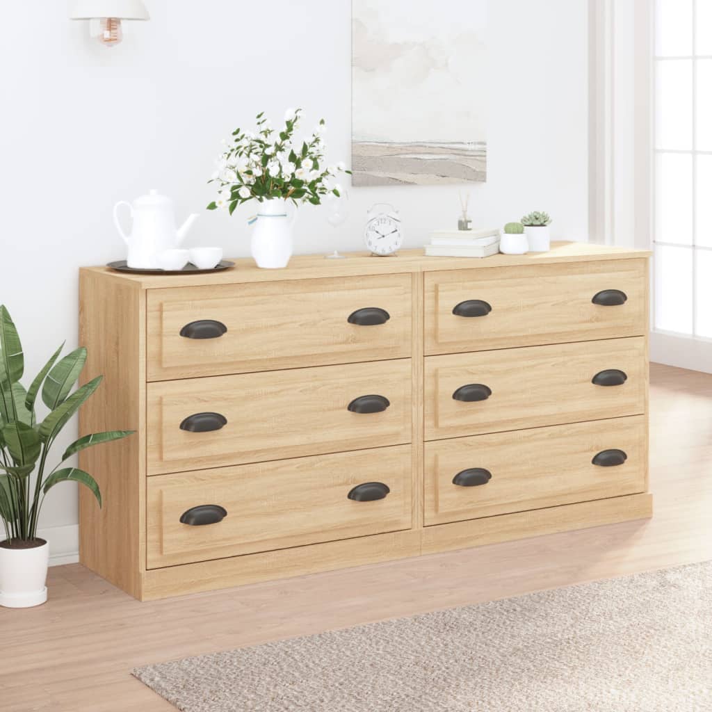 Buffets 2 pcs chêne sonoma bois d'ingénierie - XIOS