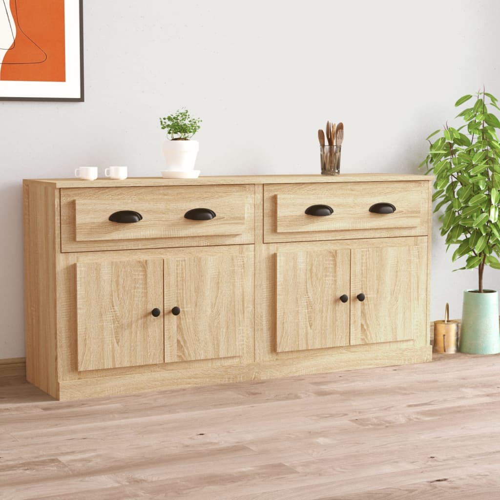 Buffets 2 pcs chêne sonoma bois d'ingénierie - XIOS