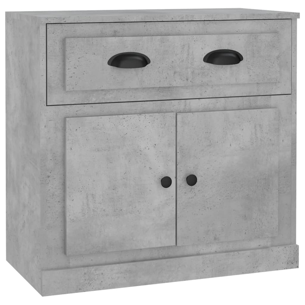 Buffets 2 pcs gris béton bois d'ingénierie - XIOS