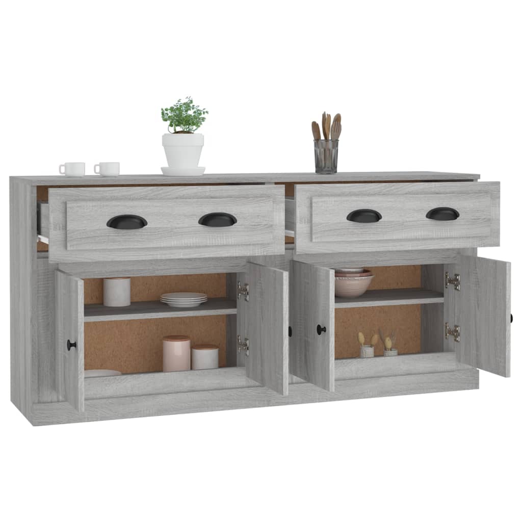Buffets 2 pcs sonoma gris bois d'ingénierie - XIOS