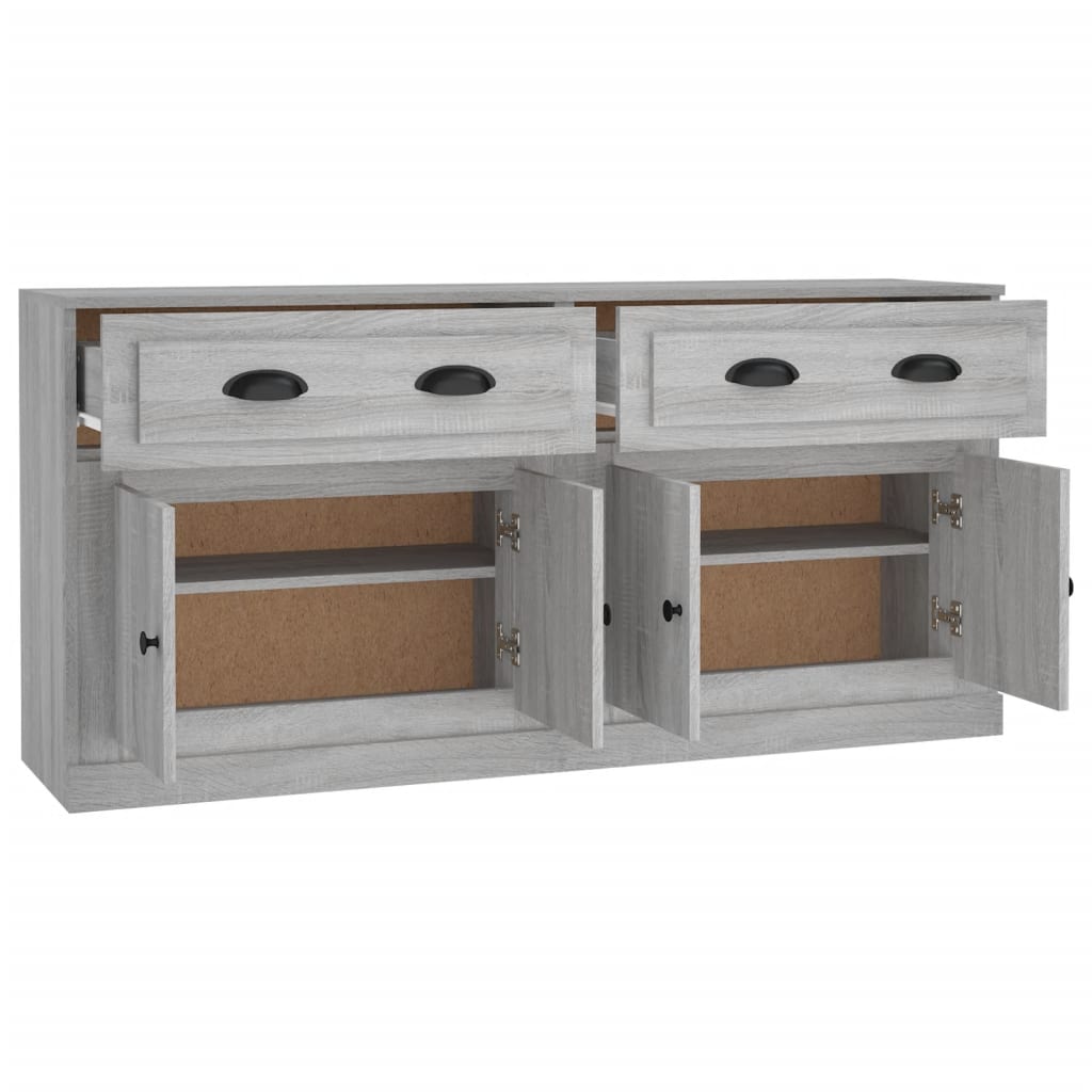 Buffets 2 pcs sonoma gris bois d'ingénierie - XIOS