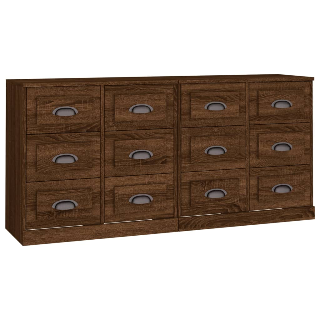 Buffets 2 pcs chêne marron bois d'ingénierie - XIOS