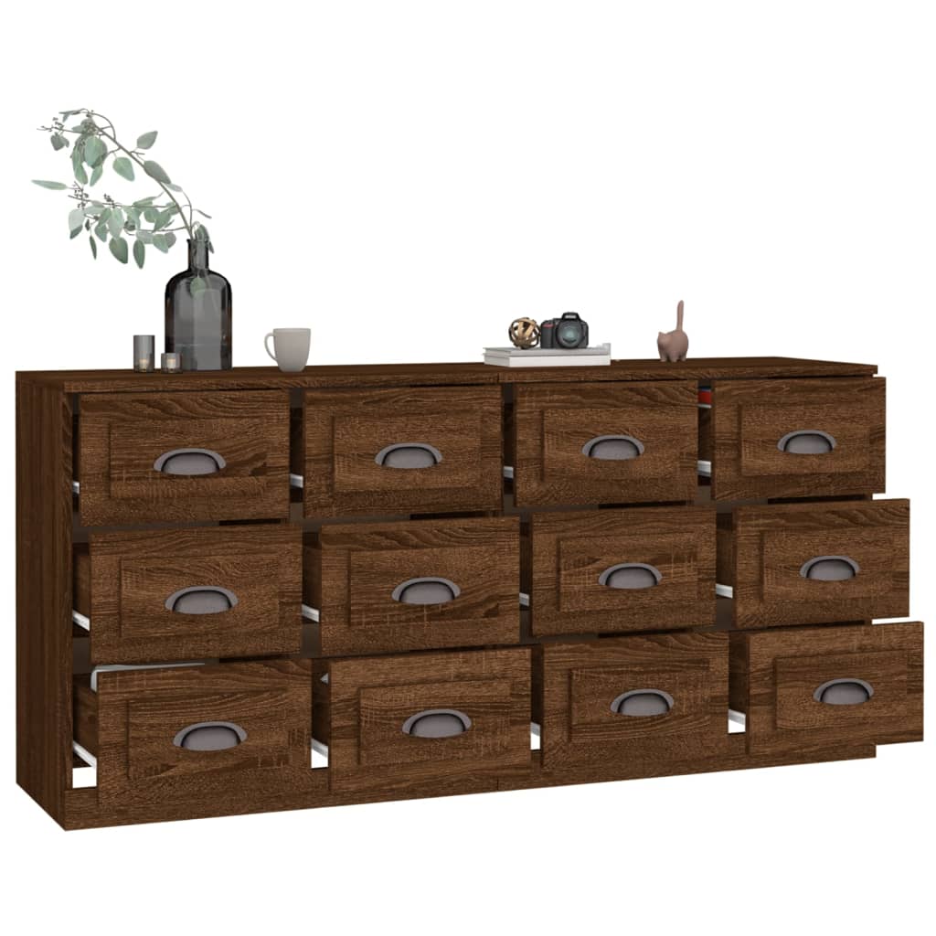 Buffets 2 pcs chêne marron bois d'ingénierie - XIOS