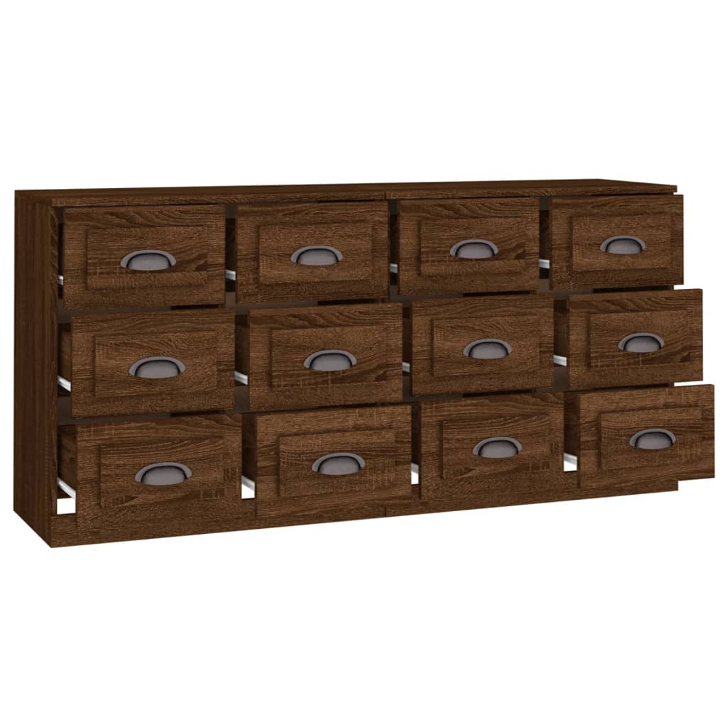 Buffets 2 pcs chêne marron bois d'ingénierie - XIOS