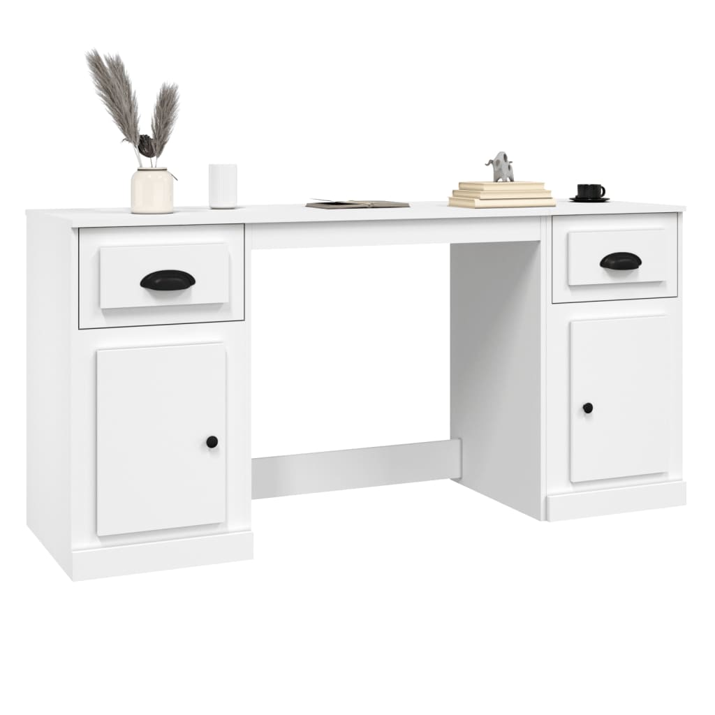 Bureau avec armoire blanc bois d'ingénierie - XIOS