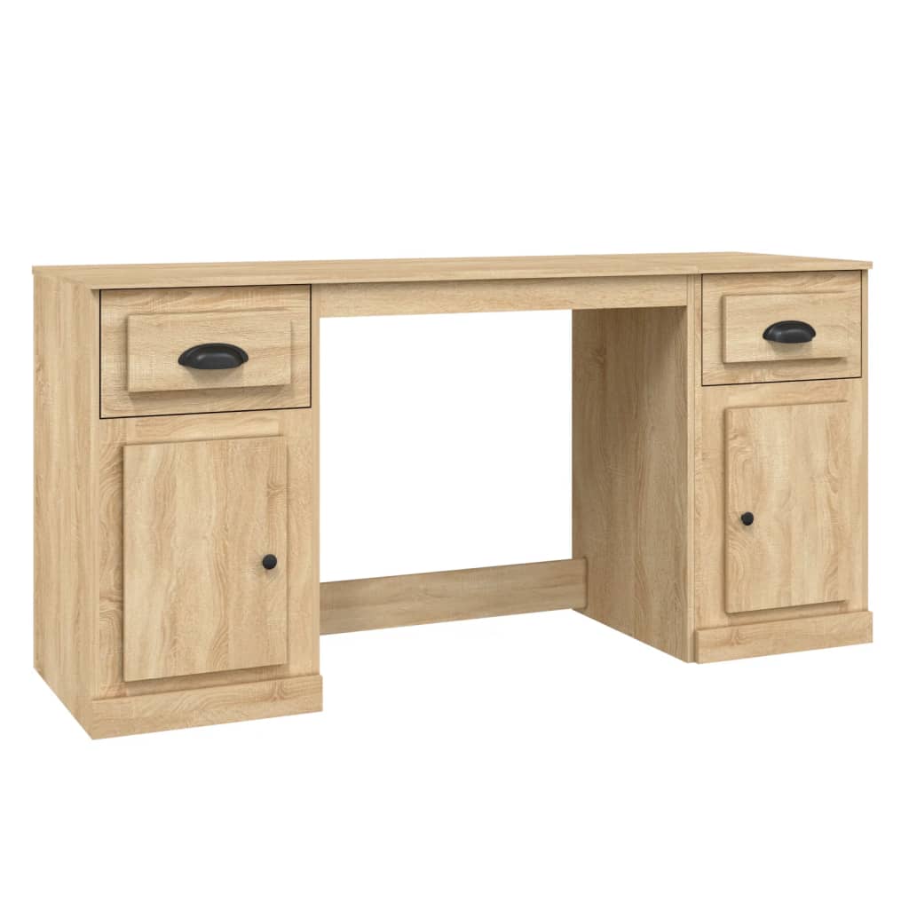 Bureau avec armoire chêne sonoma bois d'ingénierie - XIOS
