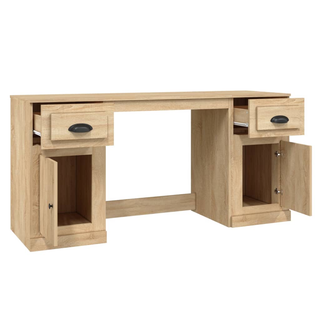 Bureau avec armoire chêne sonoma bois d'ingénierie - XIOS
