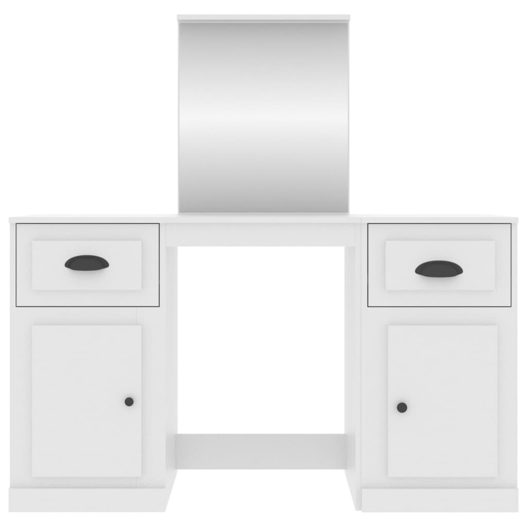 Coiffeuse avec miroir blanc 130x50x132,5 cm - XIOS