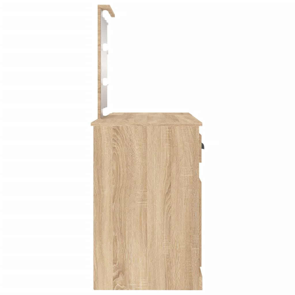 Coiffeuse avec LED chêne sonoma 130x50x132,5 cm - XIOS