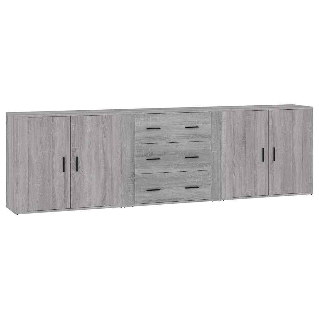 Buffets 3 pcs Sonoma gris Bois d'ingénierie - XIOS
