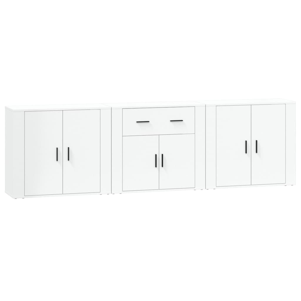 Buffets 3 pcs Blanc Bois d'ingénierie - XIOS