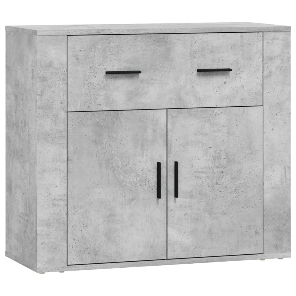 Buffets 3 pcs gris béton bois d'ingénierie - XIOS