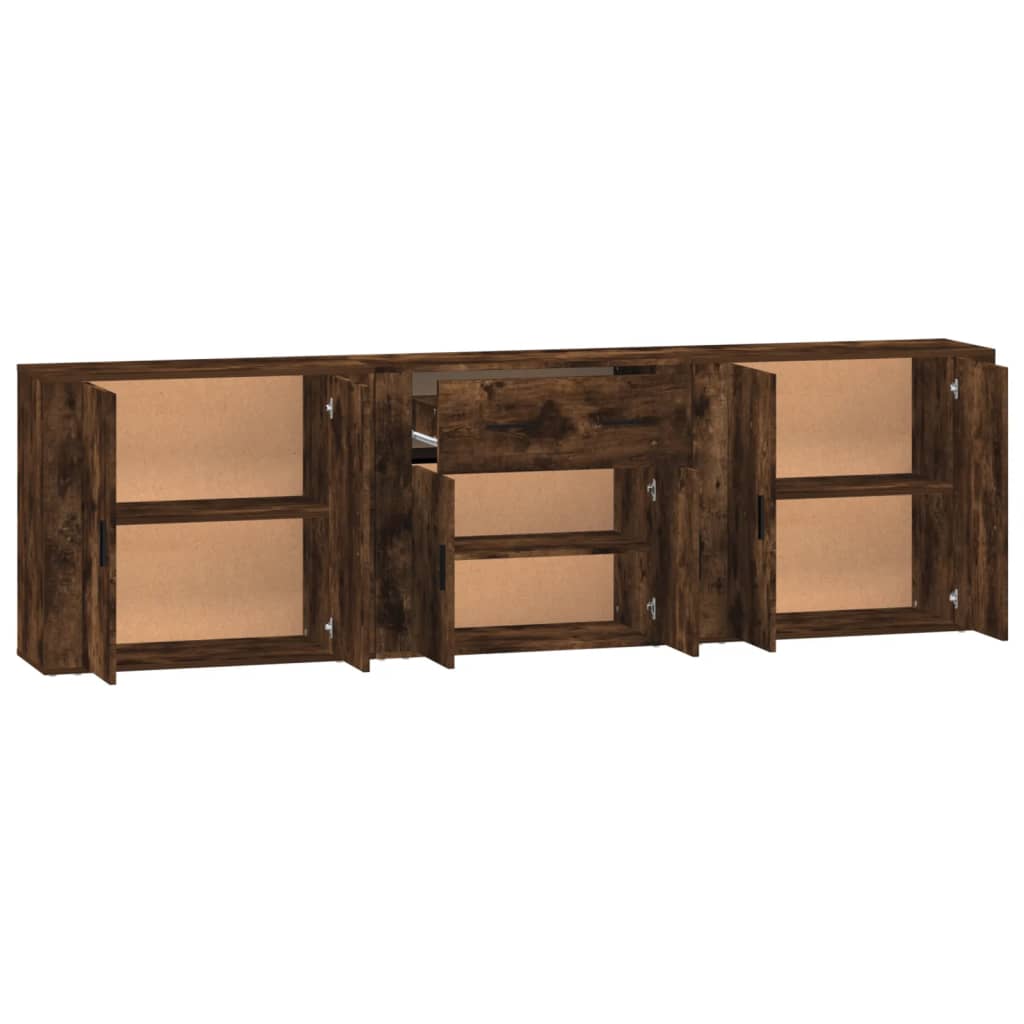 Buffets 3 pcs Chêne fumé Bois d'ingénierie - XIOS