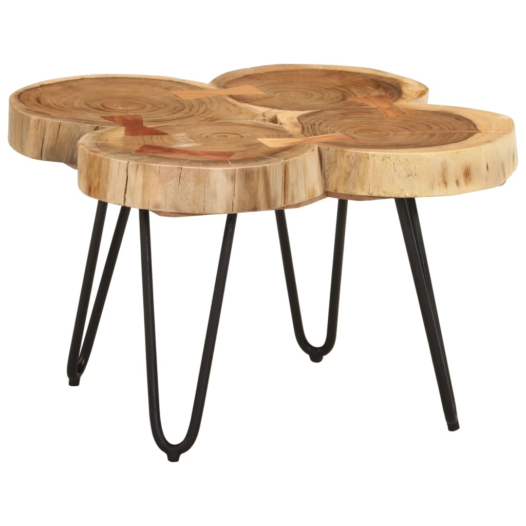 Table basse 36 cm 4 troncs bois d'acacia massif - XIOS