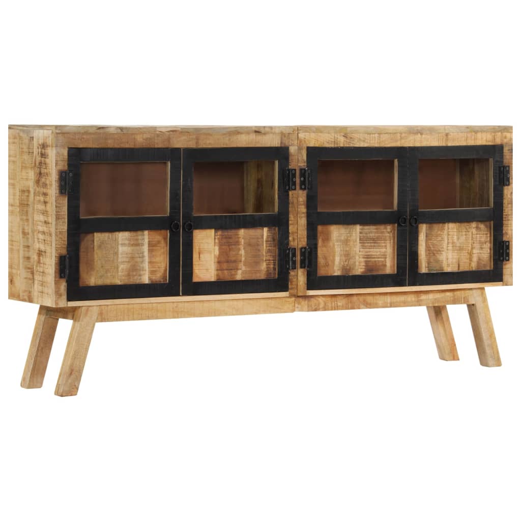 Buffet marron et noir 160x30x76 cm bois massif de manguier - XIOS